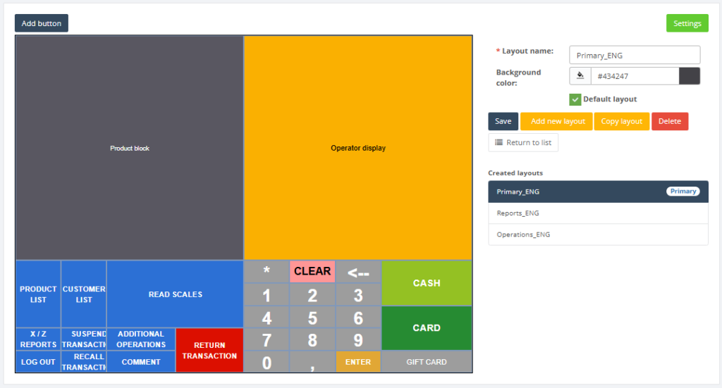 POS layout editor